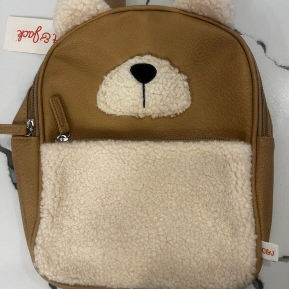 Cat & Jack Beige and Cream Bear Backpack - Picture 3 of 5